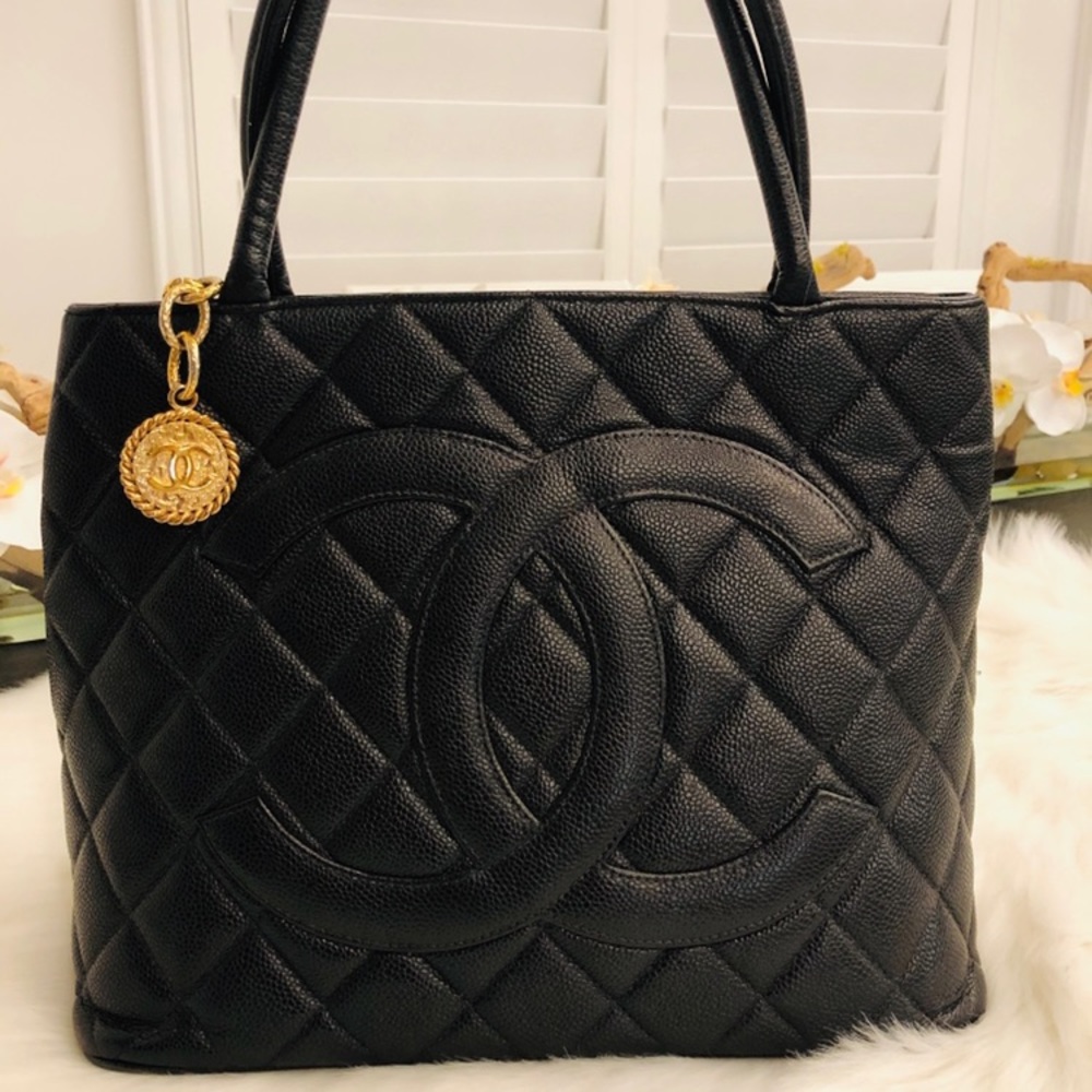 Chanel CC Medallion Leather Tote
